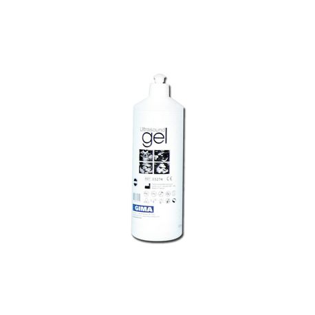 GIMA GEL DE ULTRASONIDO AZUL U TRANSPARENTE - BOTELLA DE 1 LT (12 UDS)
