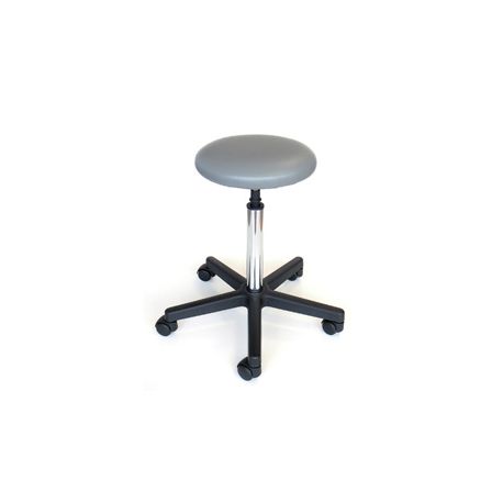 GIMA - GRIS - CON RUEDAS - Ø 31CM - ALTURA AJUSTABLE 54-66CM