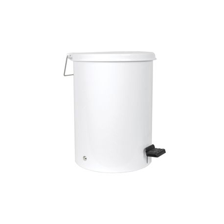 GIMA CUBO DE BASURA COM PEDAL EM BLANCO BARNIZED - 7 LITROS