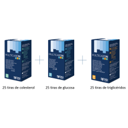 BSI KIT MULTICARE IN COM 25 TOURS TRIGLISHED + 25 TURAS COLESTEROL + 25 GLUCOSA