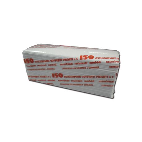 GIMA TOALLITAS DOBLADAS EN C DE UNA CAPA (24 CAJAS DE 150 UDS)