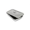 GIMA BANDEJA INOX - CON TAPA - BORDES CURVADOS - 264 X 172 X H 47 MMM
