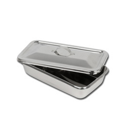 GIMA BANDEJA ACERO INOX - CON TAPA - 223X126X45MMM