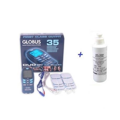 GLOBUS ELECTROSTIMULADOR DUO PRO + BOTELLA DE GEL 1 L (ENVÍO GRATIS)