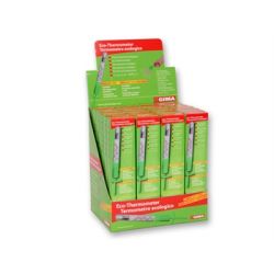 GIMA DISPLAY OF ECOLOGICAL THERMOMETER WITH SHAKE-DOWN AID (BOX OF 24 PCS)