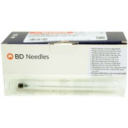 GIMA BD QUINCKE POINT NEEDLES 22G - 0.7x90MM - BLACK (25 PCS)