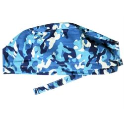 GIMA GORRO QUIRÚRGICO FANTASÍA MILITAR AZUL - TALLA M