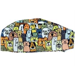 GIMA GORRO QUIRÚRGICO FANTASÍA PERRITOS Y GATITOS - TALLA M