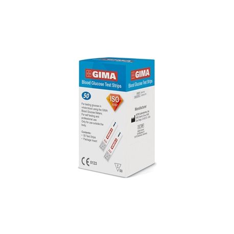 GIMA GLUCOSA TIES FÜR GLUCOMETRO GIMA (50 TIRAS)