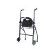 MORETTI FOLDING ROLLATOR IN PAINTED STEEL - 2 WHEELS - WITH SEAT AND BASKET - ZEUS