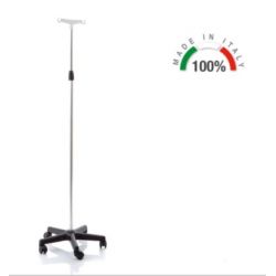 MORETTI SOPORTE PARA A HIPODERMOCLISIA EM ALUMININA ANODIZADA - 2 GANCHS EM RUSSIANS