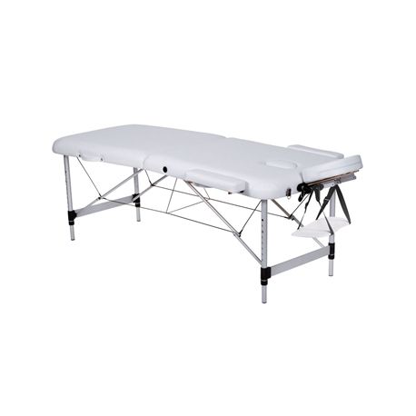 GIMA CAMILLA DE MASAJES EN ALUMINIO A DOS SECCIONES - AZUL -NEGRO - BLANCO - CARGA 200 KG