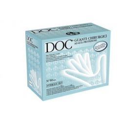 GARDENING LATEX STERILE SURGICAL GLOVES WITH POWDER DOC 10,5GR (PACK OF 50 PAIRS) - DIFFERENT SIZES