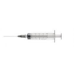 RAYS JERINGA HIPODERMICA 3 PARTES DE 5 ML CON AGUJA - 21G - 22G - 23G - (PACK 100 UDS) - Medida : 22G