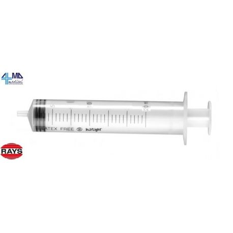 RAYS 20ML JERINGA SIN AGUJA LUER LOCK CONE (PAQUETE 50 UDS.)