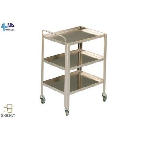 MORETTI CARRO INOX DESMONTABLE 3 PISOS 90x60x80H