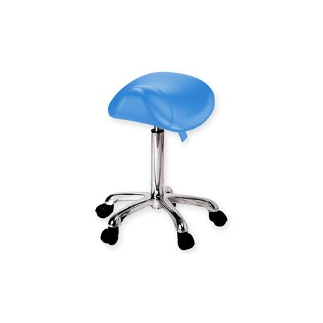 GIMA ERGO STOOL - SADDLED-SHAPED - HEIGHT ADJUSTMENT - WHITE - BLACK - BLUE