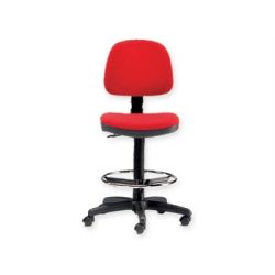 GIMA TABURETE VERCELLI met RESPALDO en ANILLO - (NEGRO, BLANCO O ROJO)