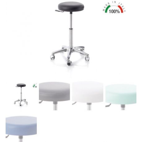 MORETTI TABURETE ROTATIVE AVEC BASE ALUMINO ET ASSISTANCE DE L &APOS; AMERIQUE - PISTON 200MM -