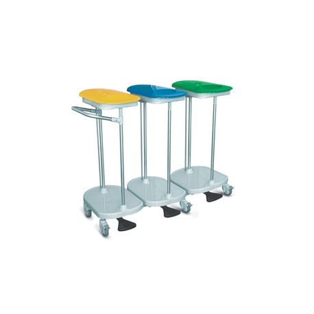 GIMA BAG HOLDER TROLLEY FOOT OPERATED - 3 BAGS