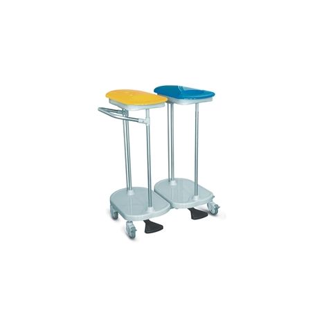 GIMA BAG HOLDER TROLLEY FOOT OPERATED - 2 BAGS