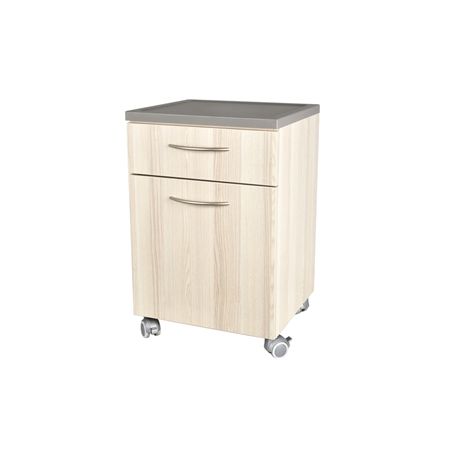 GIMA BEDSIDE TABLE WITH DRAWER - STREAKED BEIGE