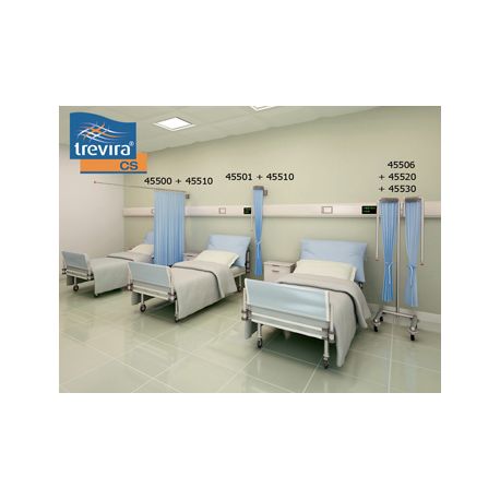 GIMA TROLLEY FOR 2 CURTAINS - FOLDABLE - WITHOUT CURTAIN