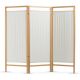 WOODEN SCREEN 3 DOORS IN COTTON