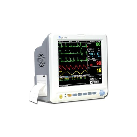 GIMA MONITOR UP7000 ECG 7 DERIVAÇÕES, SpO2, NIBP, RESP, TEMP