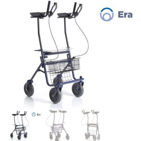 MORETTI PLEGABLE ACERO DEAMBULADOR - 4 RUEDS MET APOYOAANTEBRAZOS - ERA (RP691)