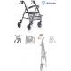 MORETTI DEAMBULADOR PLEGABLE I ALUMINIO PINTADO - 4 RUEDS - MED RELLENO SENT - ATLANTE (RP520)