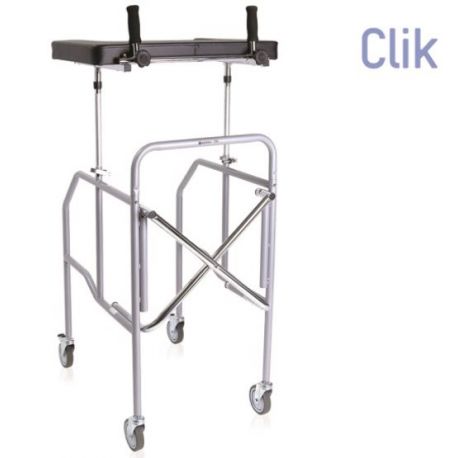 MORETTI FOLDING WALKER WITH ANTIBRACHIAL SUPPORT AT TABLE IN PAINTED STEEL