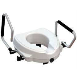 GIMA RAISED TOILET SEAT WITH RECLINING ARMREST - HEIGHT 12,5 CM
