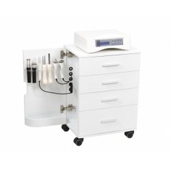 WEELKO WEISS LACKIERTEN HOLZWAGEN ZUR AUFNAHME VON 1 GERÄT DES MULTIEQUIPMENT-BEREICHS (MULTILAB)