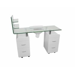 TABLE DE MANUCURE WEELKO - AVEC ASPIRATEUR, SAC ET COUSSIN RESTOSAMANOS (PEZI)