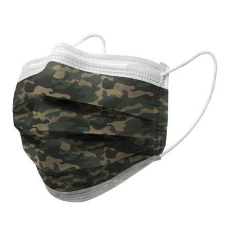 GIMA GISAFE MÁSCARA FILTRANTE DE CIRUJANO 98% 3 CAPAS TIPO IIR WITH PRESILLAS - ADULTO - MILITAR - FLOWPACK (10 PCS)