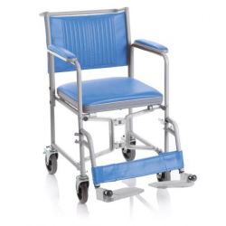 MORETTI SILLA CÓMODO DE ACERO PINTADO - PLEGABLE - RESPALDO DESMONTABLE - CON 4 RUEDAS GIRATORIAS