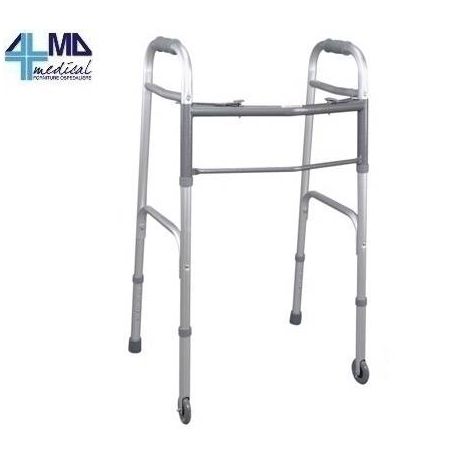 MORETTI Andador in ALUMINIO PLEGABLE met 2 FIJAS en 2 PUNTA 80-97,5CM (RP745)