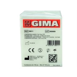 GIMA SPONGE PAD - 7.5X7.5 CM - 4 PLIES NON WOVEN - 10 PACKS OF 100