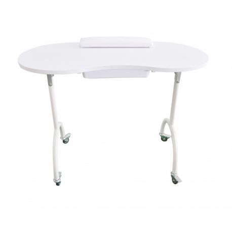 WEELKO - MESA DE MANICURA PORTÁTIL E PLEGÁVEL COM ASPIRADOR E RUEDAS (PALMAR)