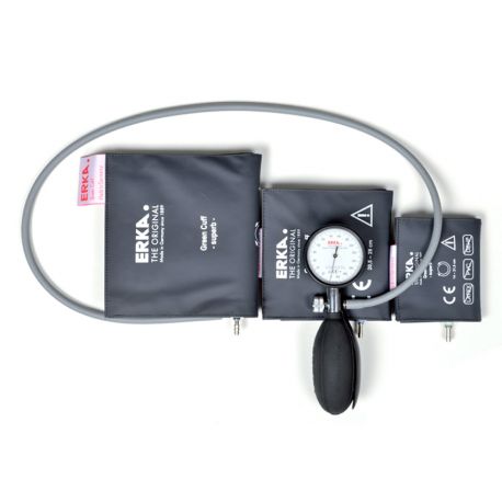 ERKA KOBOLD ANEROID SPHYGMOMANOMETER WITH 3 PAEDIATRIC CUFFS - GREY