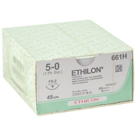 GIMA ETHICON ETHILON MONOFILAMENT SUTURES -DIFFERENT MEASURES (36 PCS.)
