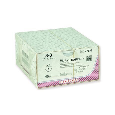 GIMA ETHICON VICRYL - AGUJA CALIBRE 3/0 MM - TRENZADAS (36 UDS.)