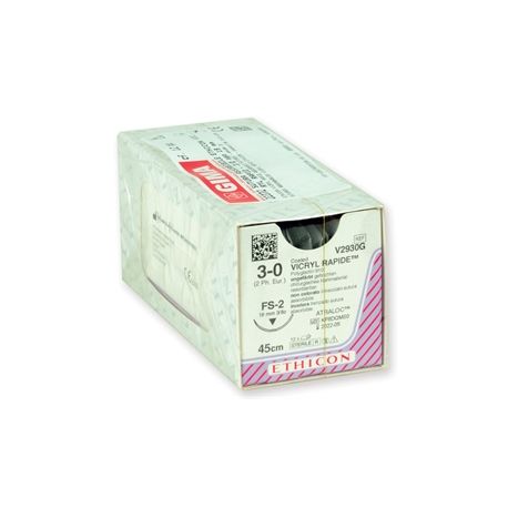 GIMA ETIKON VICRYL - CALIBRE 3/0 - DIFFERENT TRENZADAS (12 UDS)