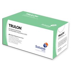 GIMA TRULON NO ABSORBENTE. SUTURA CALIBRE 2/0 CÍRCULO 3/8-MEDIDAS DIFERENTES (12 UDS)
