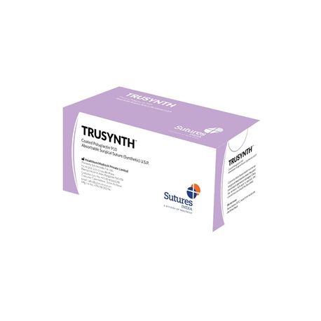 GIMA TRUSYNT POLYGLACTIN 910 AGUJA 1/2 OF 30 MM, USP 2/0 - MORADO (12 UDS)
