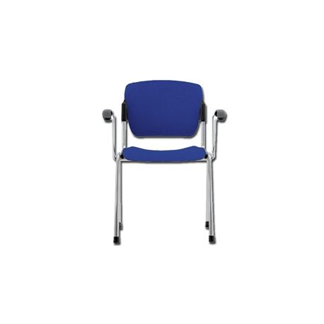 GIMA STACKABLE CHAIR WITH ARMS - BLUE