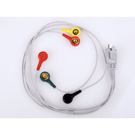 GIMA CABLE DE ELECTRODOS PARA ECG - 5 ELECTRODOS DE BOTÓN - OPCIONAL PARA HOLTER M12