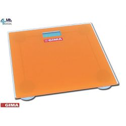 GIMA BASCULA DE SUELO DIGITAL DE VIDRIO NARANJA O BLANCA - CAPACIDAD 150KG
