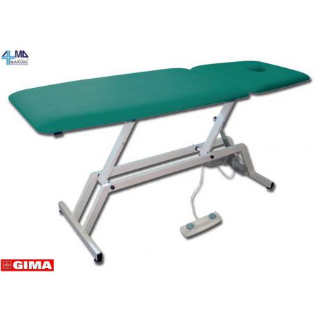 GIMA CAMILLA ELÉCTRICA PARA TRATAMIENTOS MINITOP CON AGUJERO FACIAL - AZUL O VERDE - 150KG